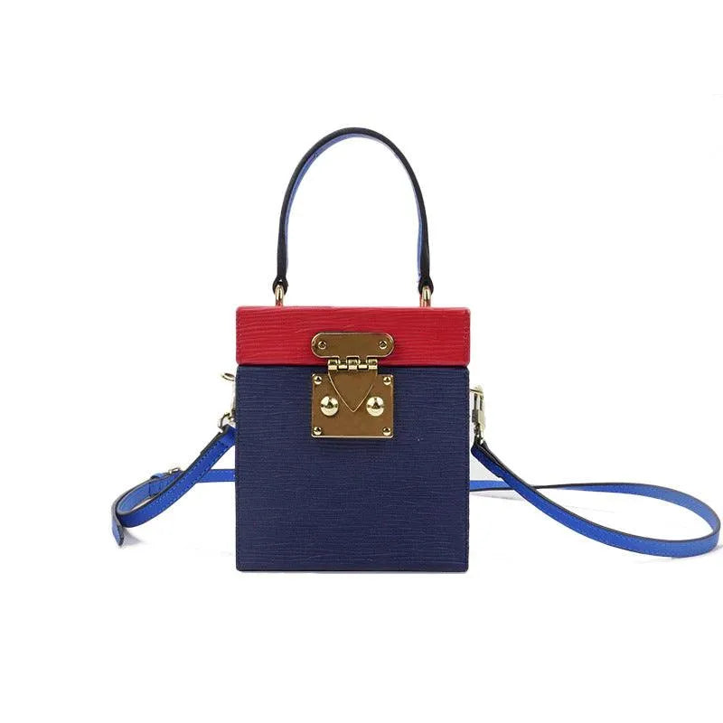 Leather lock box Bag - Bellarte Enchanté Leather lock box Bag